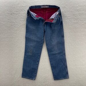 Vintage GAP Jeans Mens 32x30 Blue Carpenter Flannel Lined Relaxed Fit Y2K Skater